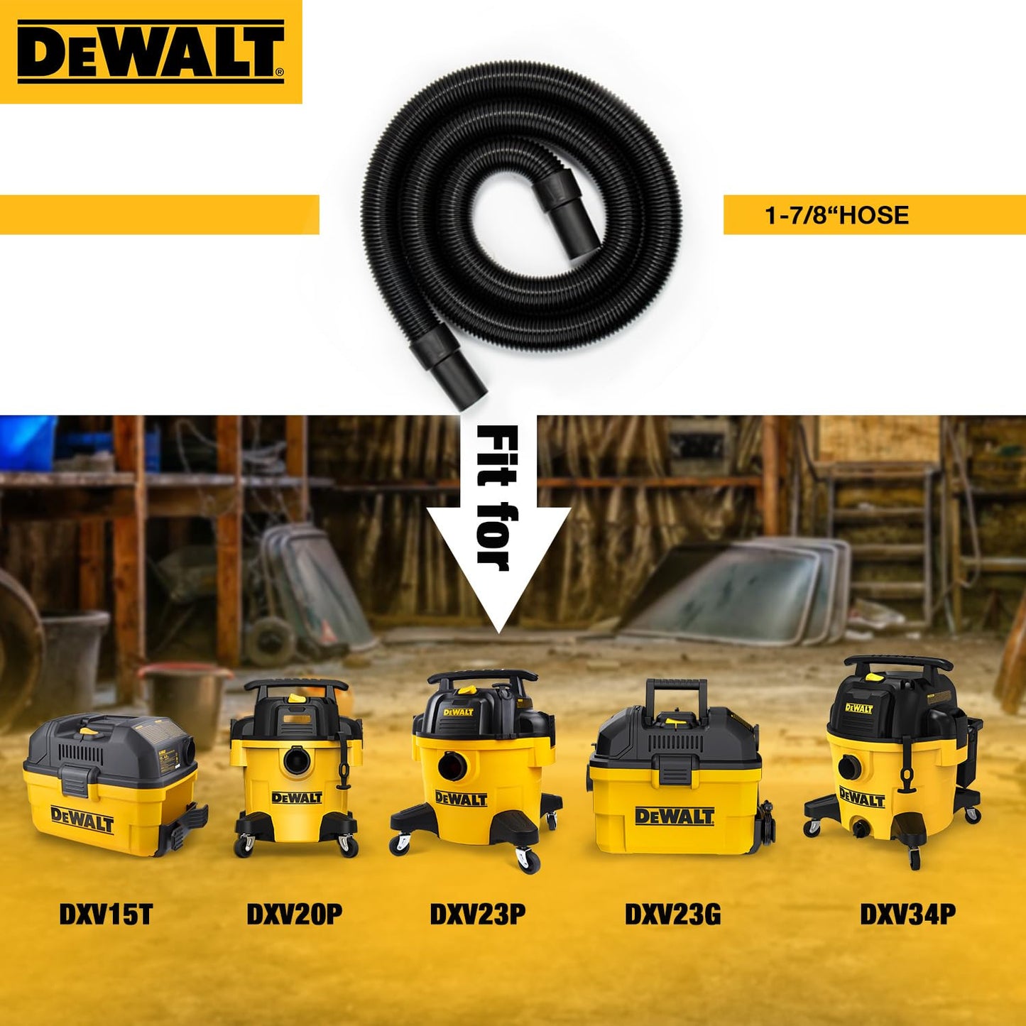 DEWALT DXVCS002 - Filtro per aspirapolvere a ciclone, con serbatoio antipolvere da 23 l