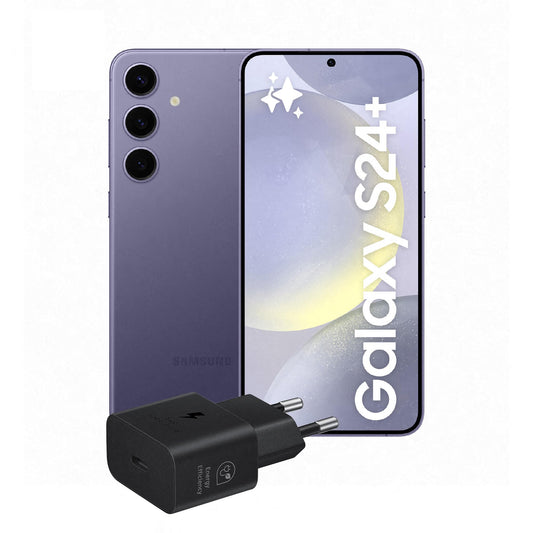 Samsung Galaxy S24+ Smartphone AI, Caricatore incluso, Display 6.7'' QHD+ Dynamic AMOLED 2X, Fotocamera 50MP, RAM 12GB, 256GB, 4.900 mAh, Cobalt Violet [Versione italiana]