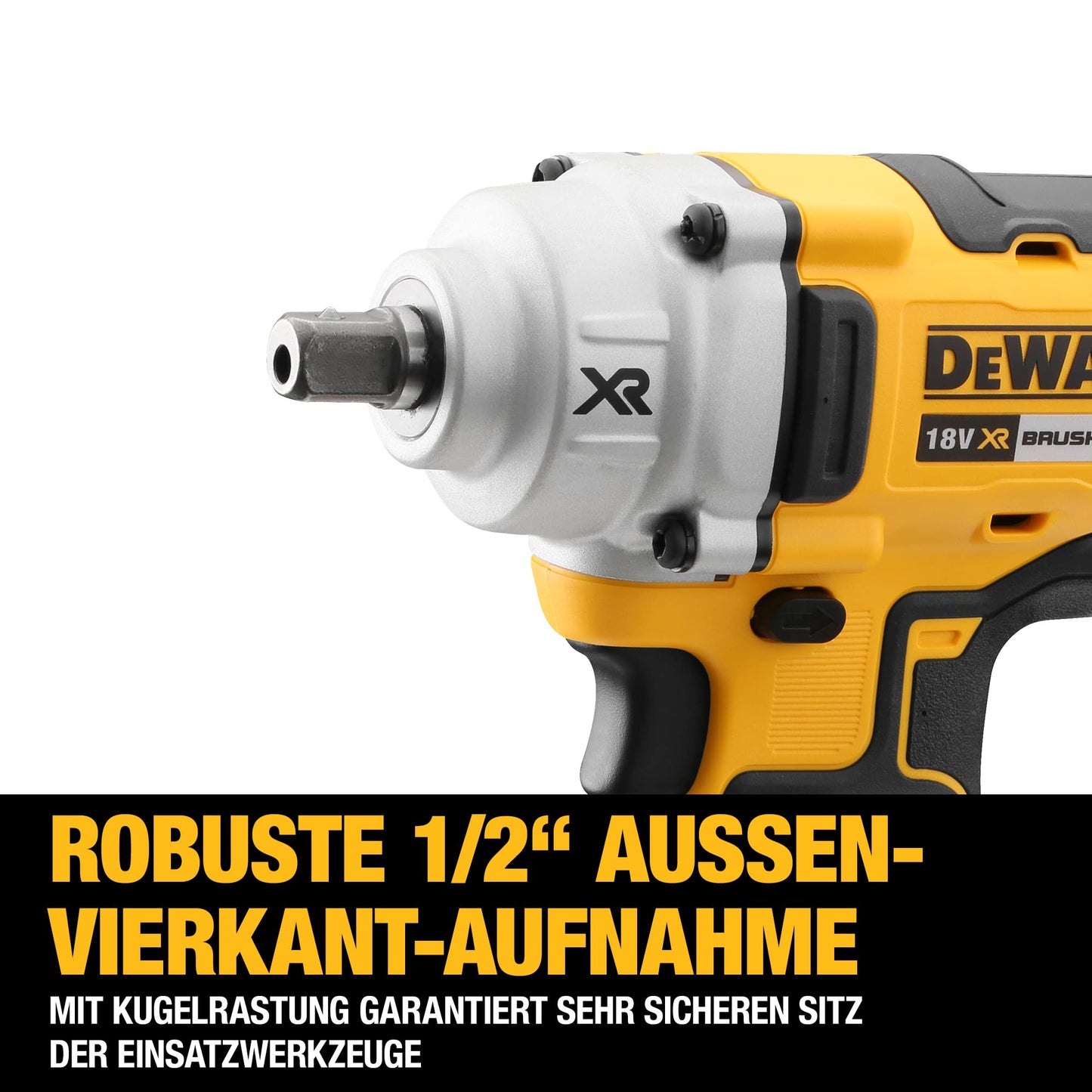 DEWALT DCF894P2-QW Avvitatore ad impulsi attacco 1/2” 18V - DOTAZIONE: 2 batterie XR Litio 5.0Ah, caricabatterie, valigetta TSTAK.