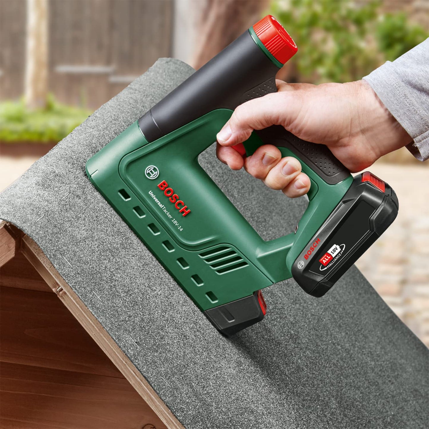 Bosch Chiodatrice/Graffatrice a batteria UniversalTacker 18V-14 (Graffatura in Legno Tenero e Duro; per Graffe e Chiodi; Erogazione dal Basso; 18 Volt System; 1000 Graffe a Filo Fine; Senza Batteria)