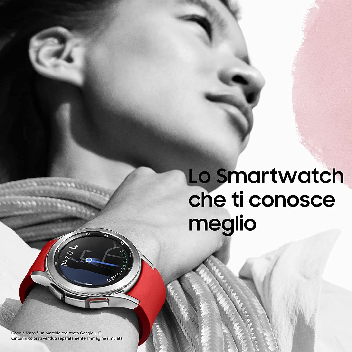 Samsung Galaxy Watch4 Classic BT 46mm SmartWatch Acciaio Inox, Ghiera Rotante, Monitoraggio Benessere, Fitness Tracker, Colore Argento