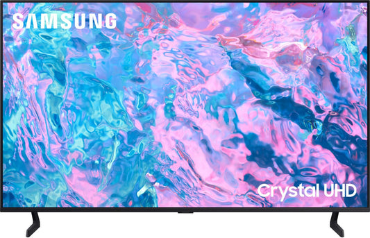 Samsung TV UE65CU7090UXZT Crystal UHD 4K, Smart TV 65", Crystal Processor 4K, Slim Look, Q-Symphony e OTS Lite, DVBT-2, Integrato con Bixby, compatibile con Alexa e Google Assistant, Black [2024]