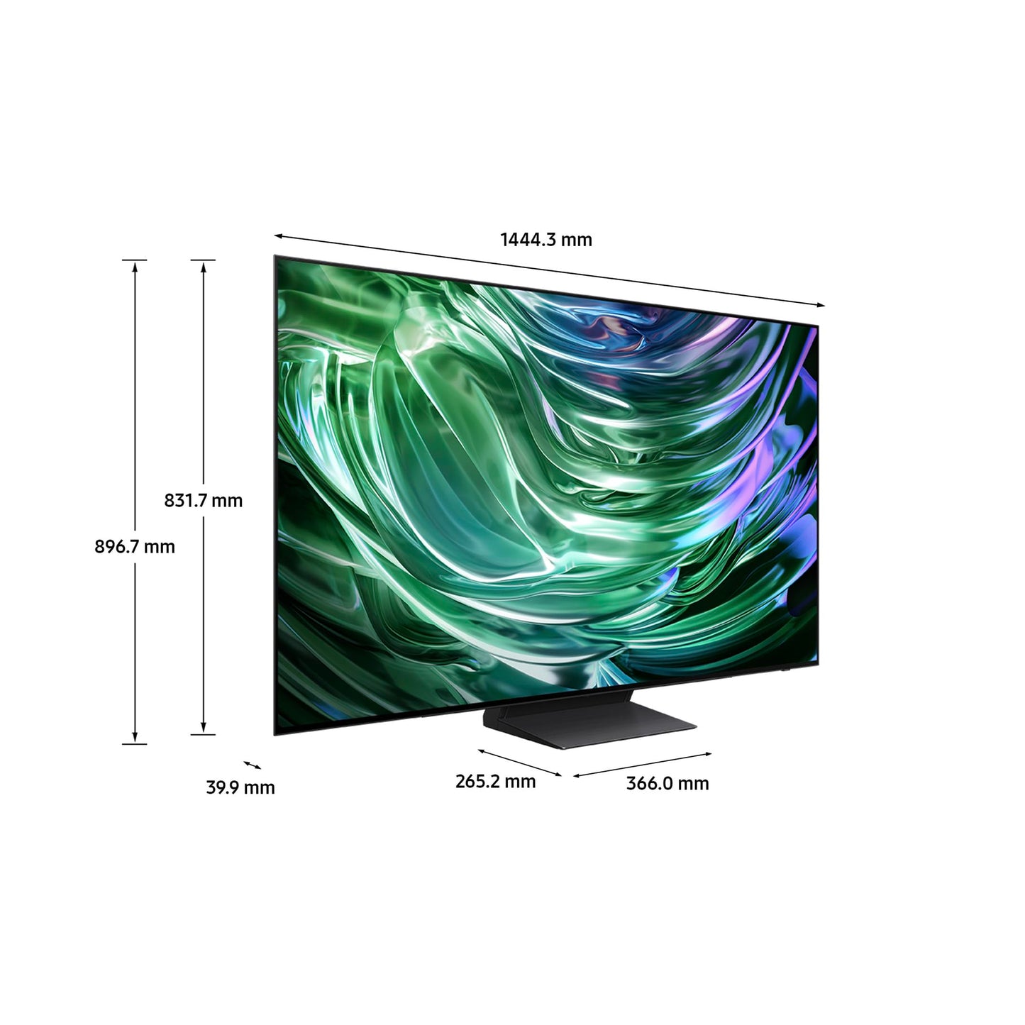 Samsung OLED TV 65" QE65S90DAEXZT, OLED HDR+, Upscaling AI 4K, Processore NQ4 AI GEN2, Motion Xcelerator 144Hz, Design LaserSLim, DVBT-2, Q-Symphony & Dolby Atmos, Black 2024