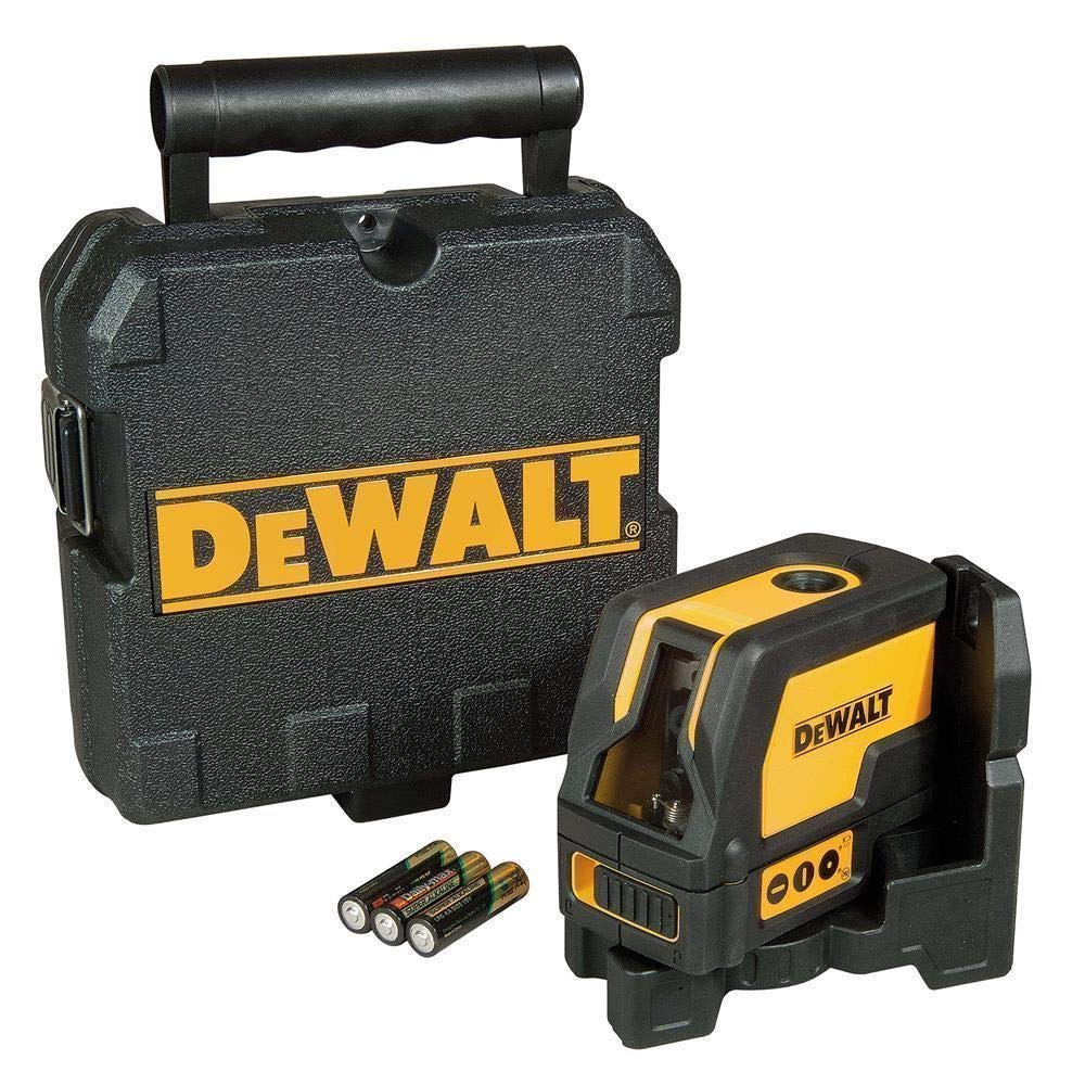 DEWALT DW0822-XJ Livella Laser Piombo e Croce, 4.5 V, Giallo/Nero