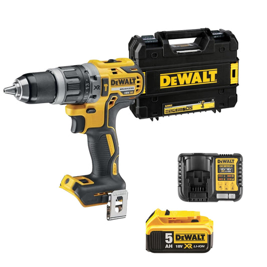 DEWALT DCD796P1-GB XR Brushless Compact Lithium-Ion Trapano, 18 V, Giallo/Nero