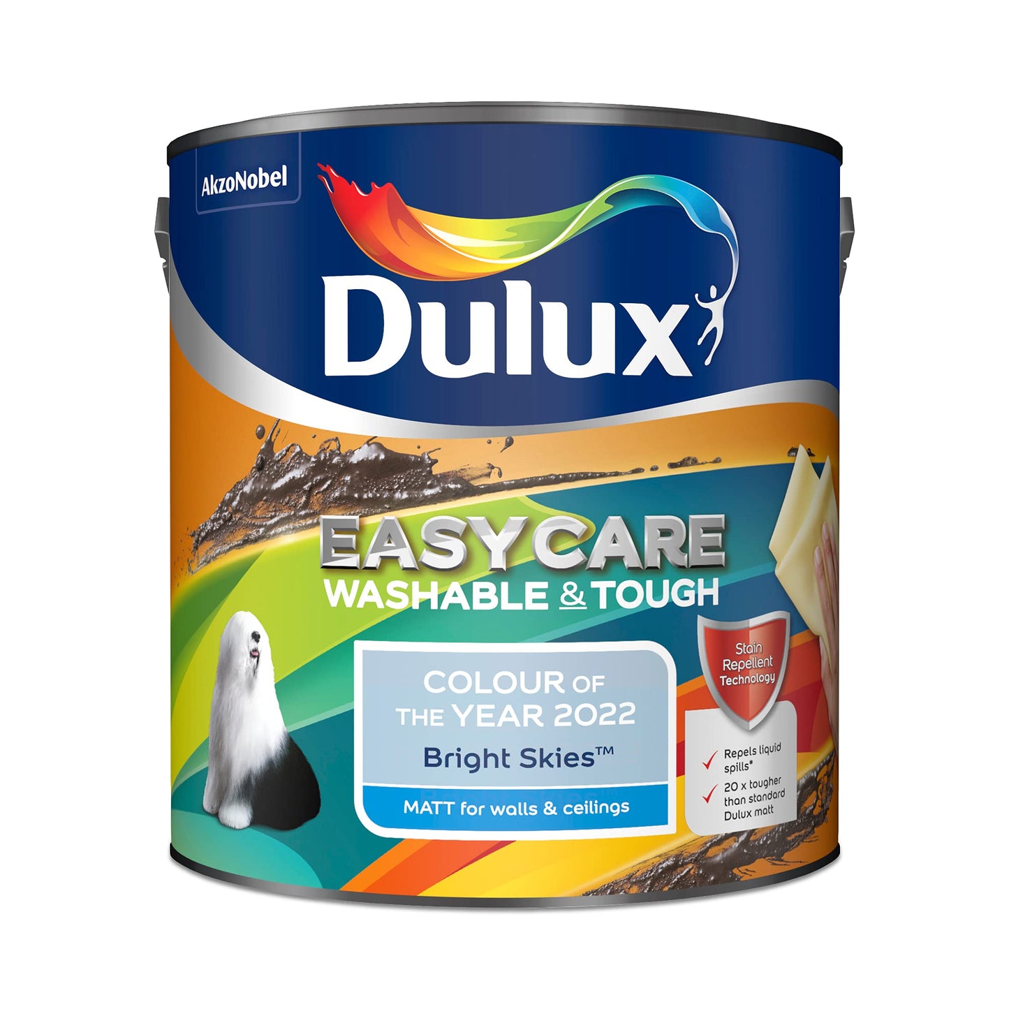 Dulux Easycare - Vernice a emulsione opaca, lavabile e resistente, 2,5 litri