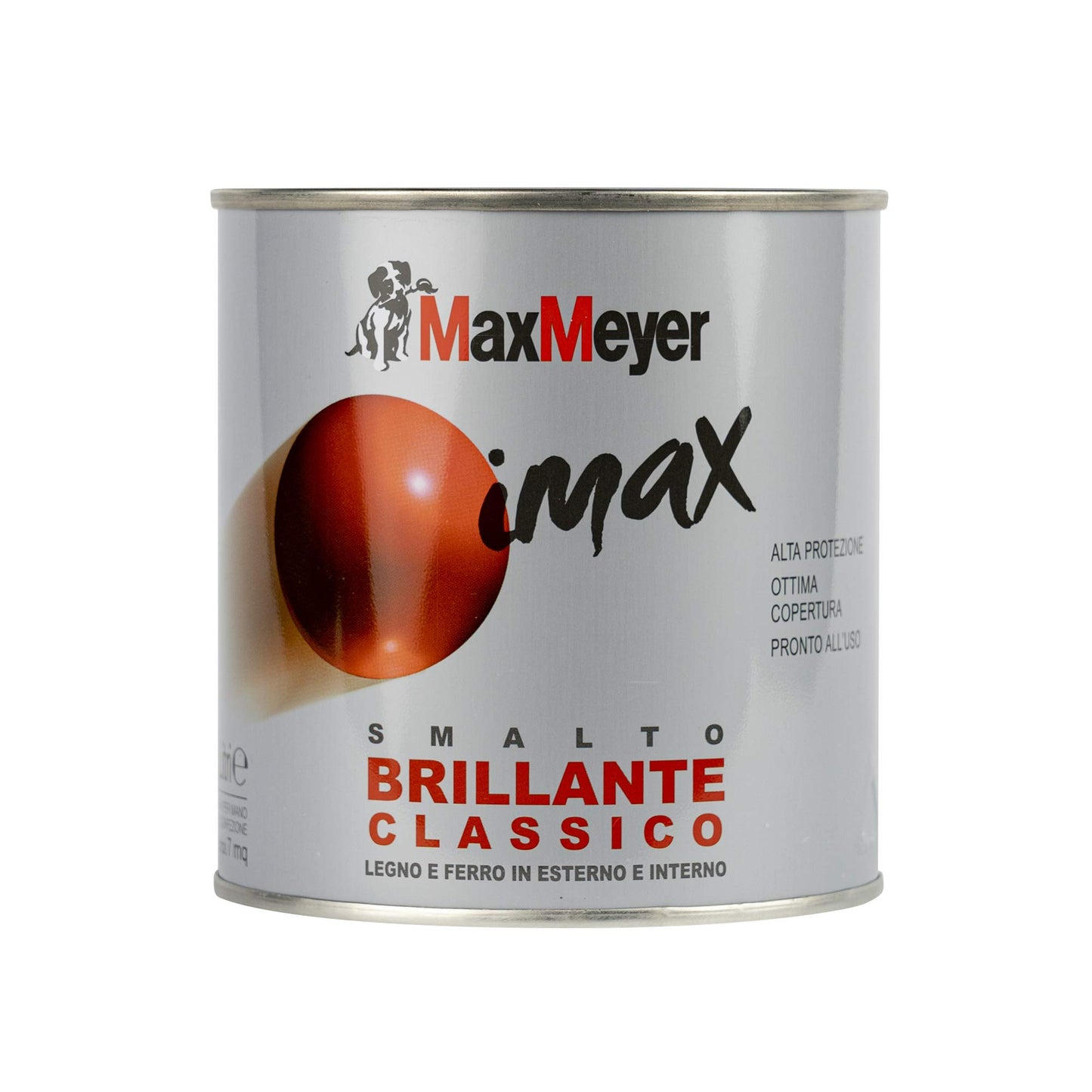 MAXMEYER Smalto brillante a solvente per ferro e legno Imax GRIGIO CEMENTO 0,5 L