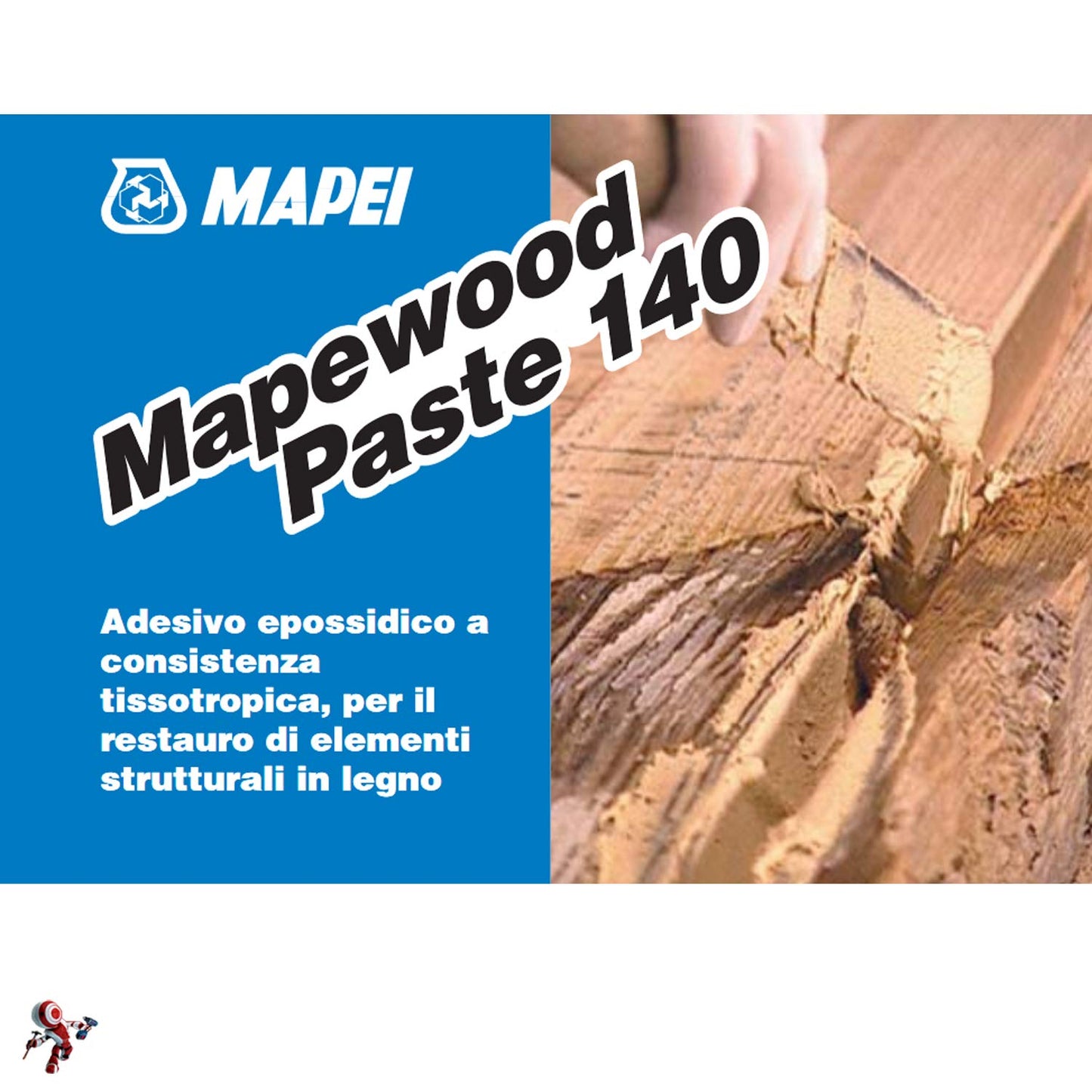 MAPEI MAPEWOOD PASTE 140 ADESIVO EPOSSIDICO A CONSISTENZA TISSOTROPICA A+B KG.3