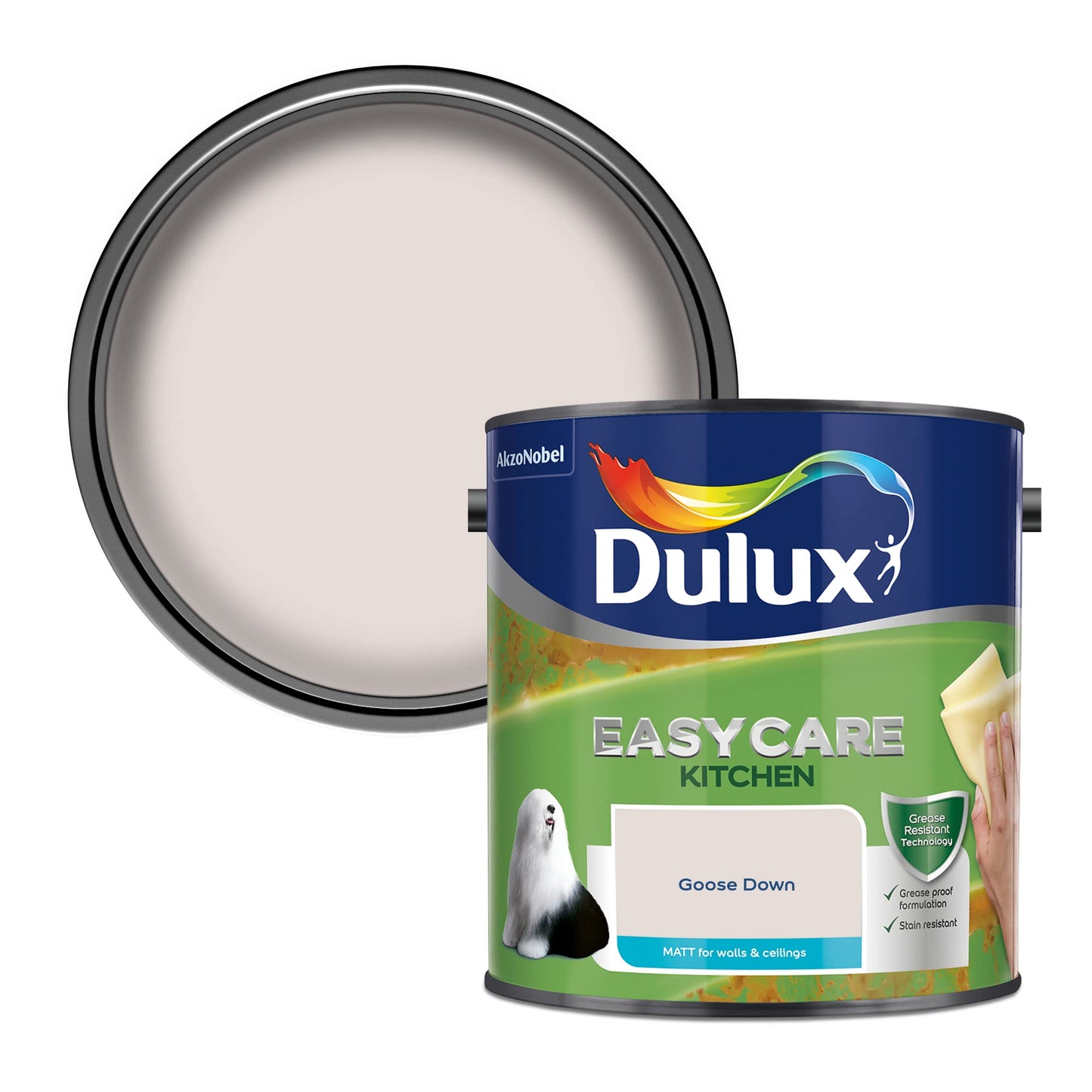 Dulux Easycare Kitchen Matt Emulsion Paint - Piumino d'oca - 2,5 l