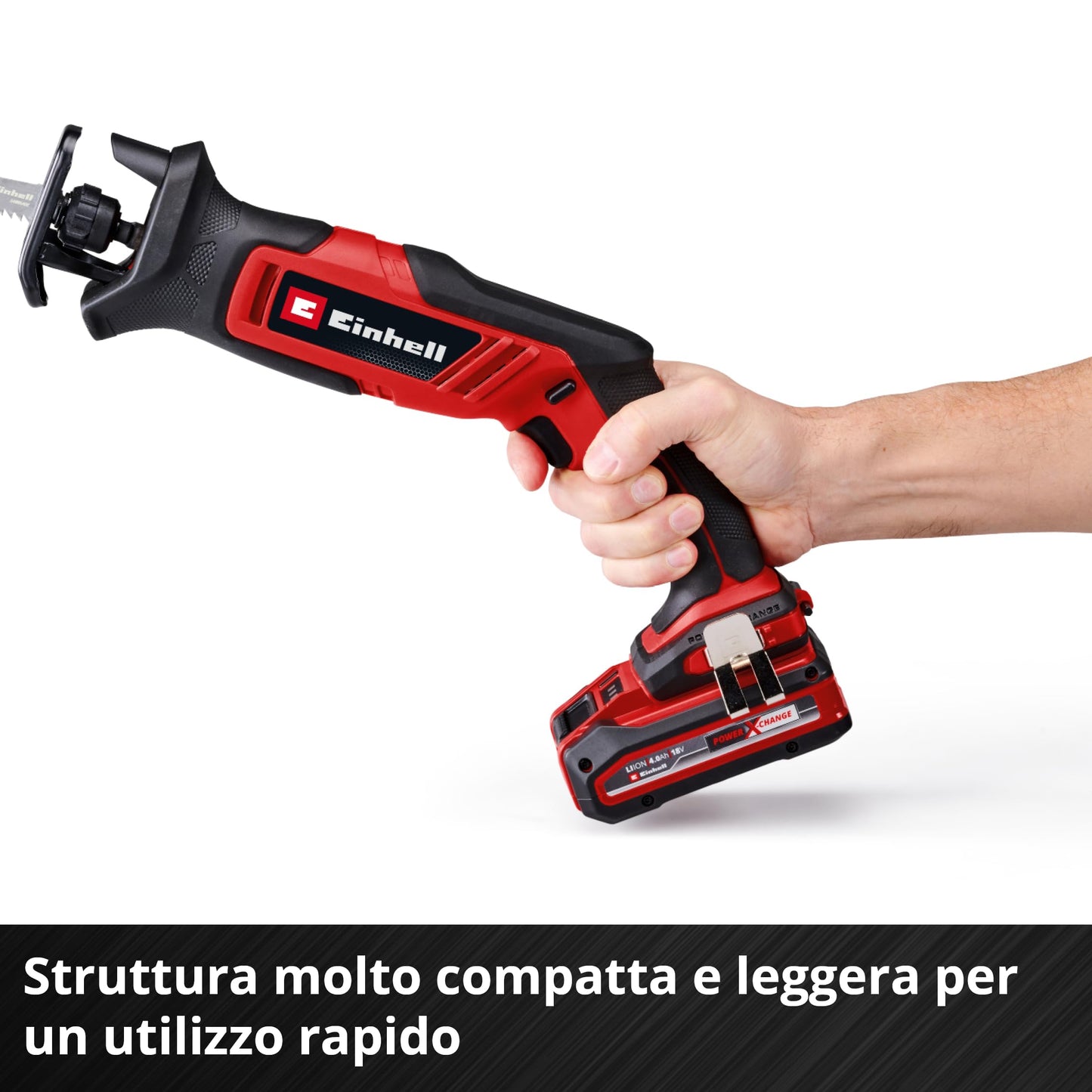 Einhell Scopa a batteria TE-AP 18/13 Li-Solo Power X-Change (18 V, altezza di taglio 13 mm, profondità di taglio 50 mm su legno, forma maneggevole, incl. accessori, batteria esclusa)