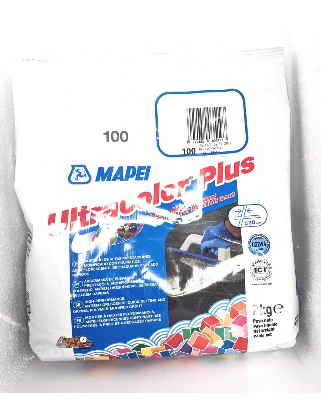 Mapei Ultracolor Plus Grout 100 Bianco 2kg | MAPULTGRO1002PL