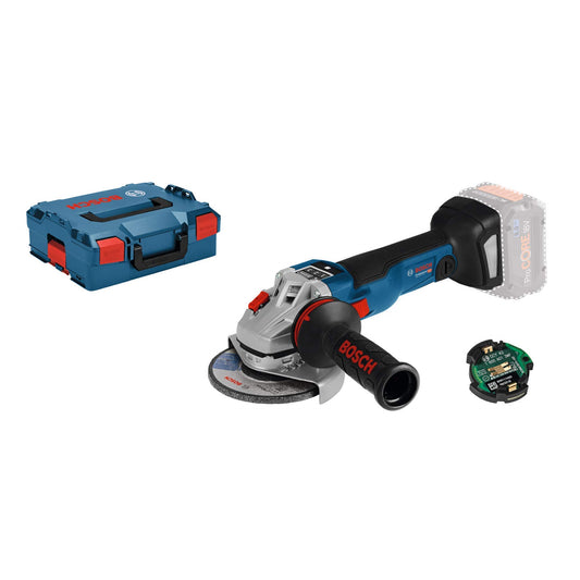 Bosch Professional 18 V System Smerigliatrice Angolare a Batteria, Disco 125 mm, Velocità Variabile, in L-BOXX