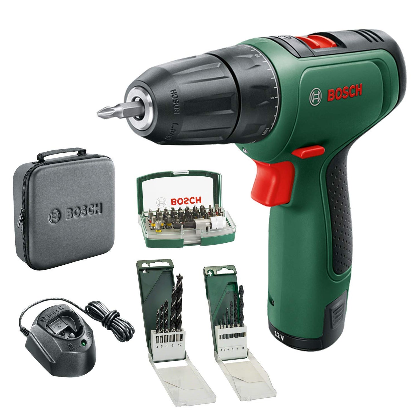 Bosch Home and Garden Cacciavite a batteria Easydrill 1200, Verde, 10,1 x 26,1 x 29,5 cm, 940 grammi