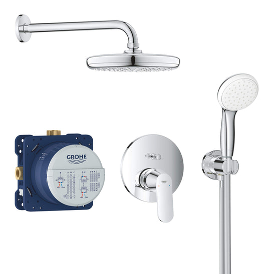 Grohe GRO-25219001 Set Doccia Tempesta 210, Grigio (Cromo), 210 mm