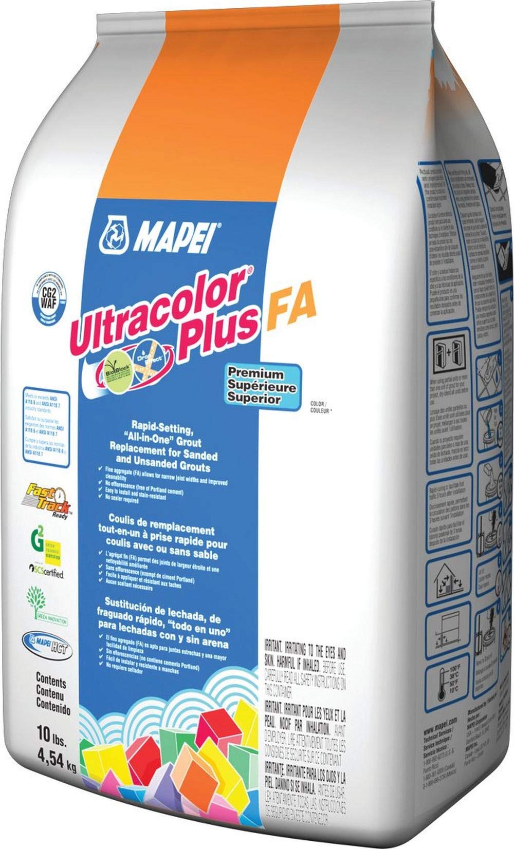 MAPEI Ultracolor Plus FA - Malta in polvere - 10LB/Bag - 10lb 01 Alabastro