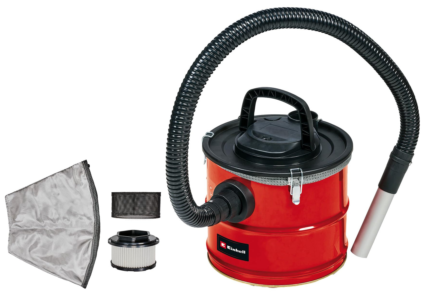 Einhell Aspiracenere Senza sacchetto TC-AV 1718 D (1.200 Watt, Potenza Aspirante 170 Mbar, Serbatoio In Lamiera Da 18 L Con Bloccaggi Rapidi, Prefiltro Per Polveri Sottili E Cartuccia Filtrante)