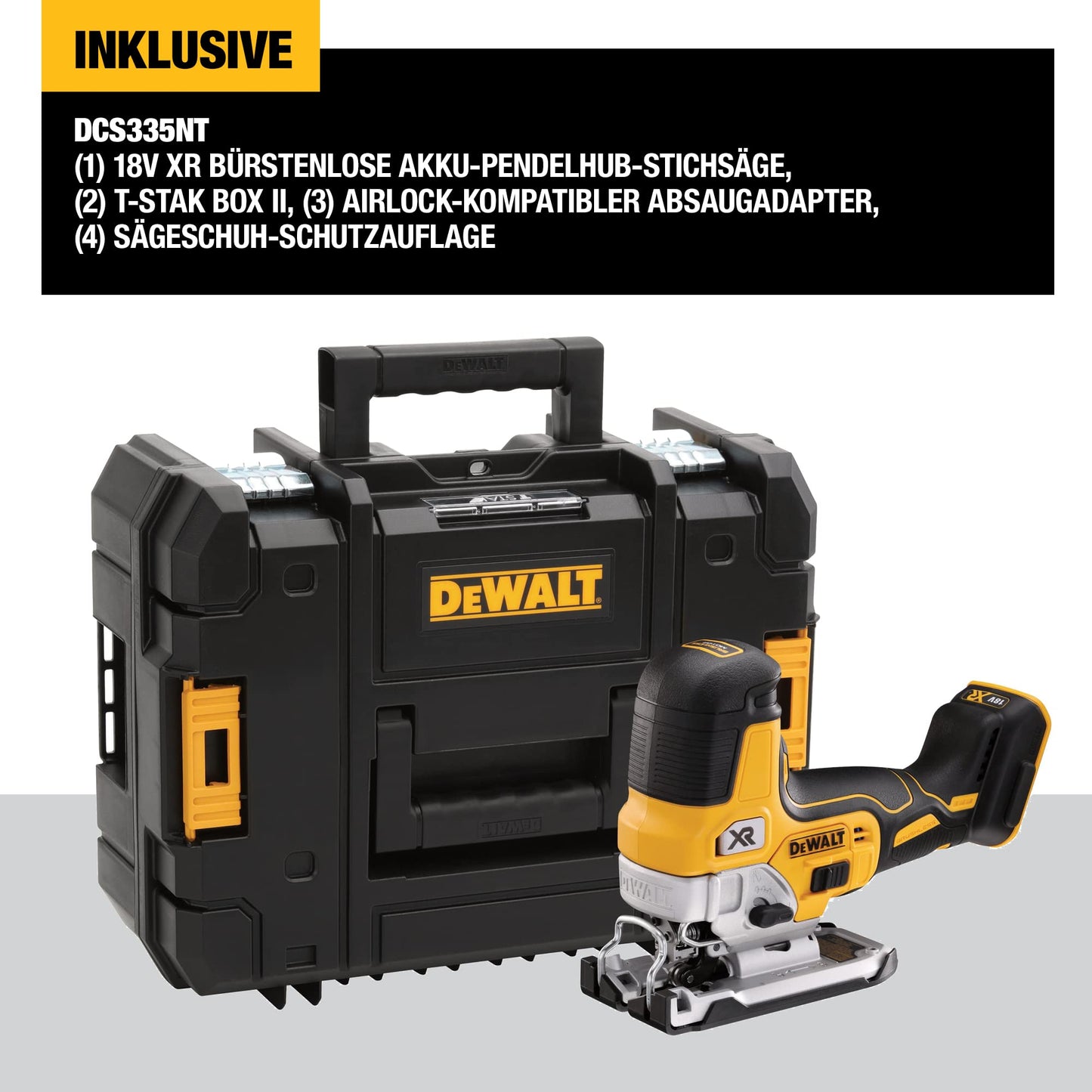 DEWALT Seghetto alternativo 18V Motore BRUSHLESS, DCS335NT-XJ