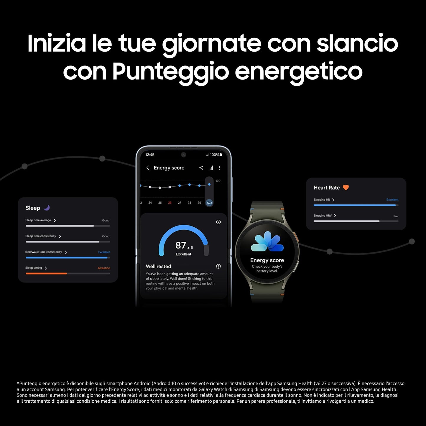 Samsung Galaxy Watch7 Smartwatch Galaxy AI, Analisi del Sonno, Controllo con doppio avvicinamento di dita, Batteria a lunga durata, GPS, BT, Ghiera Touch in Alluminio 40mm Cream [Versione italiana]