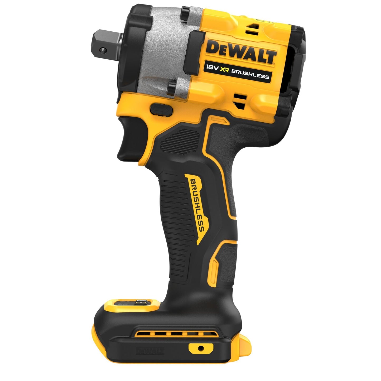 DeWalt DCF922N-XJ Avvitatore ad Impulsi a Batteria, 18 V, Presa Quadrata Esterna con Bloccaggio a Sfera, Coppia di Serraggio di 406 Nm, Coppia di Rilascio di 610 Nm, Include Gancio per Cintura