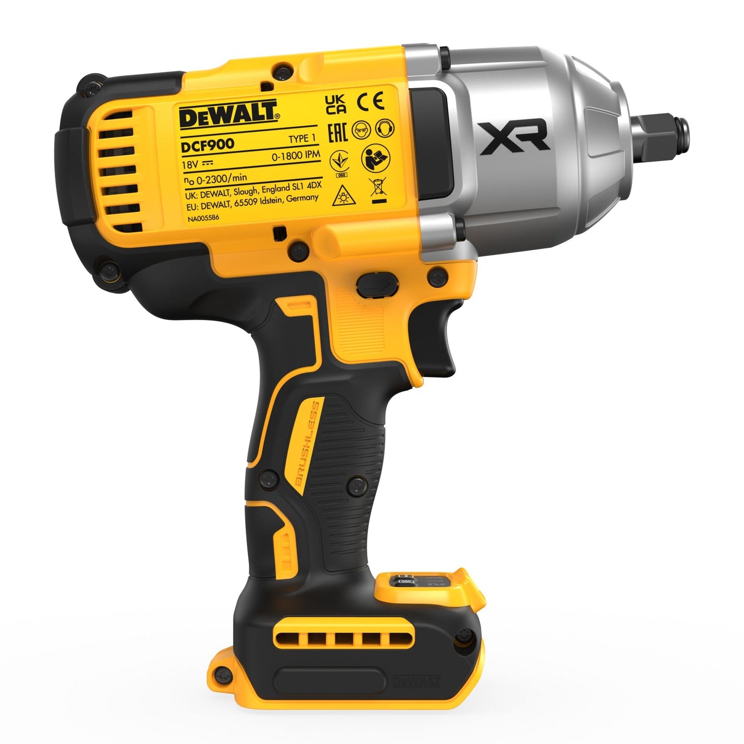 Dewalt Dcf900N-Xj 18V Xr Avvitatore a Percussione Hog Ring High Senza Spazzole da 1/2", Unità Nuda