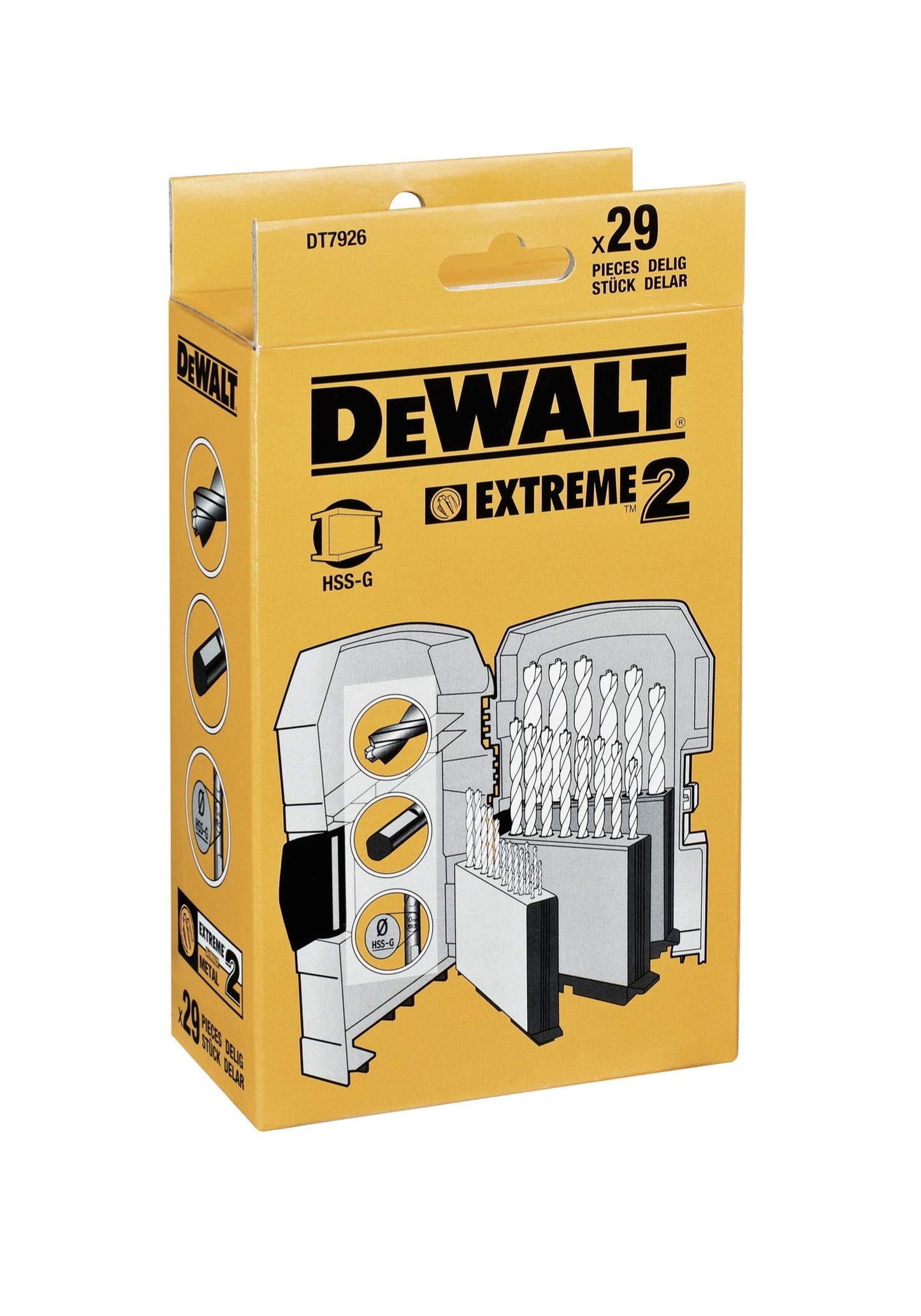 DEWALT SET PUNTE EXTREME 2 PER METALLO - Set 29 punte, DT7926-XJ