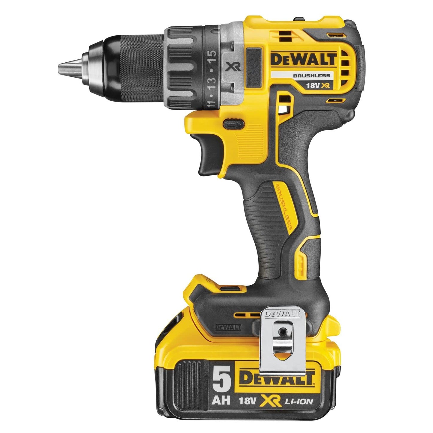 DEWALT - Kit 2 utensili con trapano compatto DCD791 e cacciavite a urti DCF887, XR 18V, 5Ah - DCK268P2T-QW - Wireless - 3 velocità - Per metallo, cemento e legno