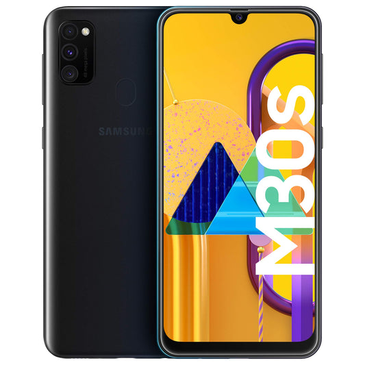 Samsung Galaxy M30s Smartphone, Display 6.4" FHD+, Super AMOLED, 64 GB Espandibili, RAM 4 GB, Batteria 6000 mAh, 4G, Dual SIM, Android 9 Pie, Nero