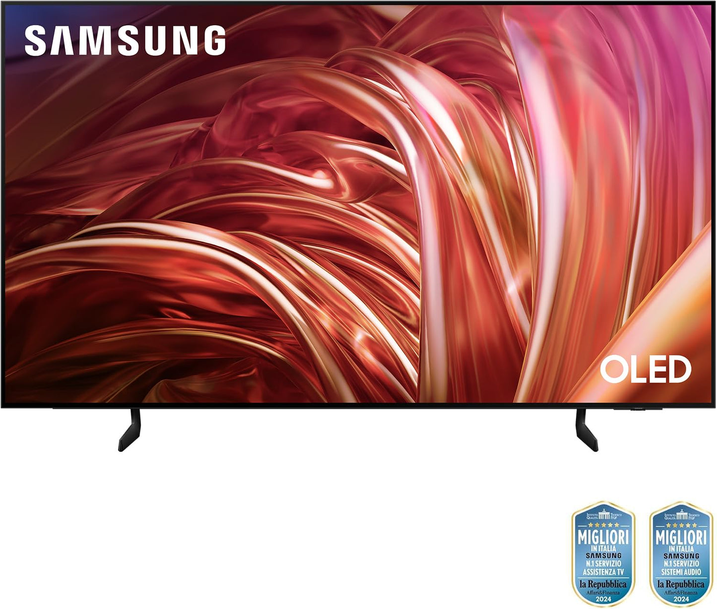 Samsung OLED TV 55" QE55S85DAEXZT, OLED HDR, Upscaling AI 4K, Processore NQ4 AI Gen2, Design Contour, DVBT-2, Q-Symphony & Dolby Atmos, Gaming Hub, Graphite Black, 2024