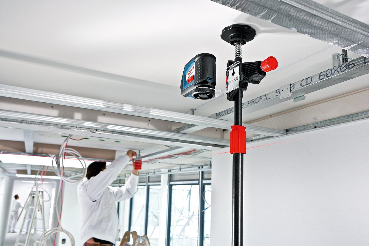 Bosch Professional Asta Telescopica per Laser e Livelle BT 350 (Altezza: 140–350 cm, 3 sezioni)