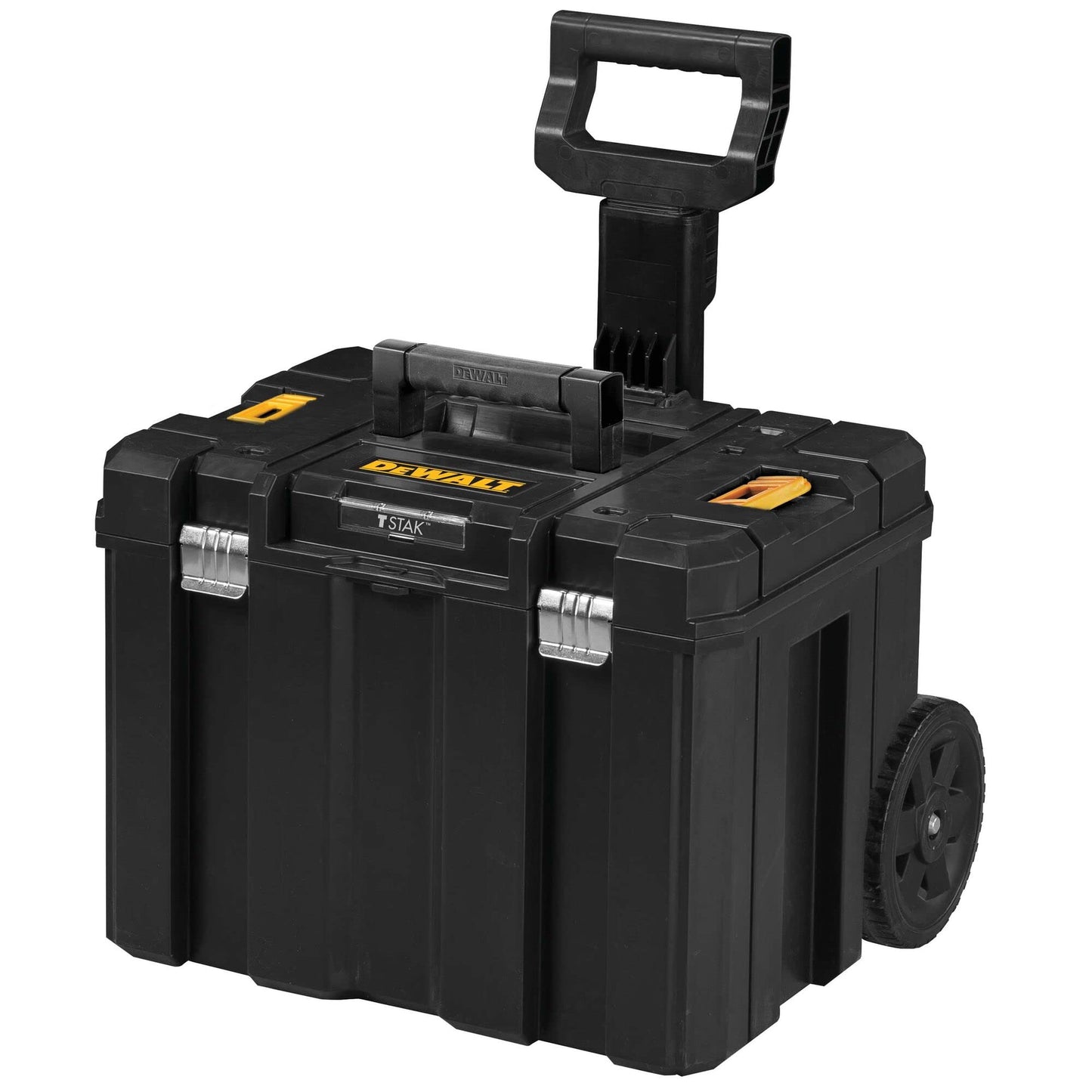 DeWalt DWST1-75799 TSTAK Vasca con Ruote e Impugnatura Telescopica, di Ampia Volumetria anche per Oggetti Ingombranti, Impugnatura Telescopica in Metallo-Plastica, Ruote da 7”, 435 x 1000 x 512 mm