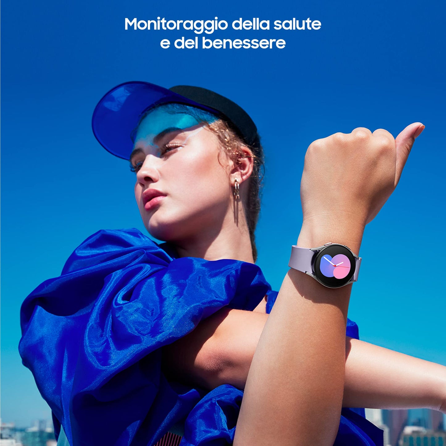 SAMSUNG Galaxy Watch5 Smartwatch, Monitoraggio Benessere, Fitness Tracker, Batteria a lunga durata, Bluetooth, Grafite, 44 mm [Versione Italiana]