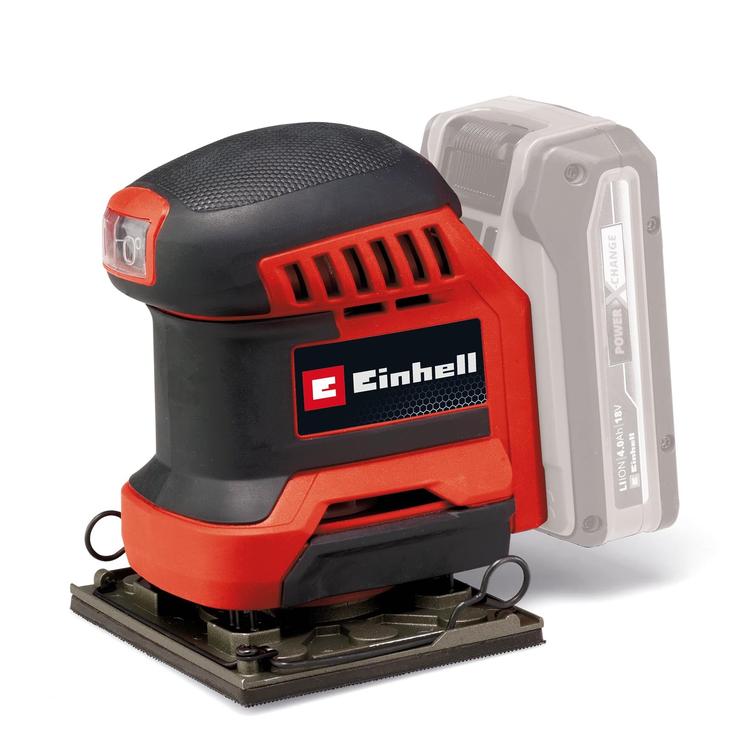 Einhell Smerigliatrice a batteria TE-OS 18/113, 3 X Li-Solo Power X-Change (18 V, levigatrice orbitale, 3 X piastre abrasive intercambiabili, circuito oscillante da 1,8 mm, accessori senza batteria)