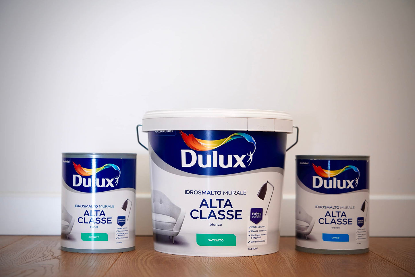 Dulux ALTA CLASSE Smalto Murale all'Acqua per Interni, Ottimo Camere e Soggiorni, 5 Litri, Satinato