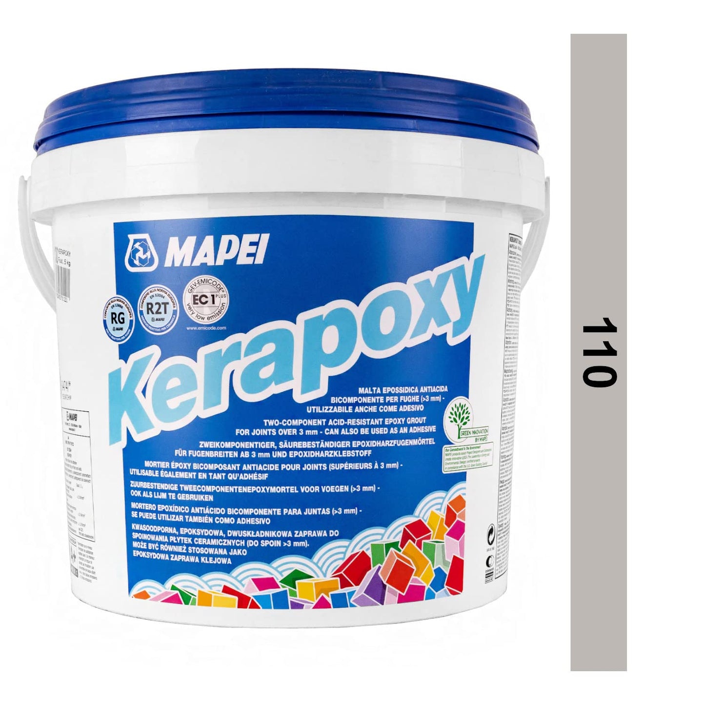 MAPEI KERAPOXY - Colla epossidica/malta per fughe epossidiche, 5 kg, 110 manhattan