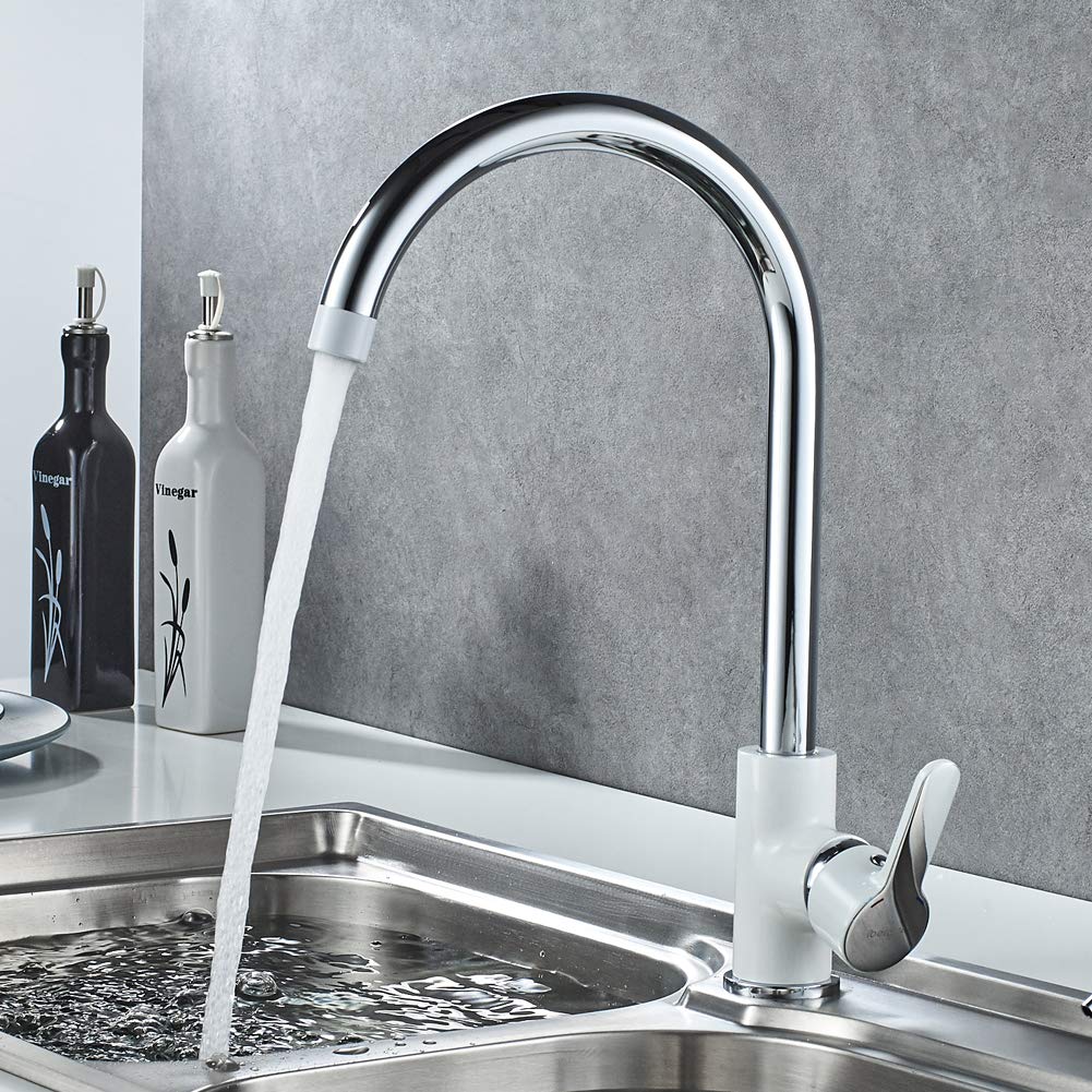 Ibergrif Square, Rubinetto da Cucina con Bocca Alta, Miscelatore Lavabo Alto