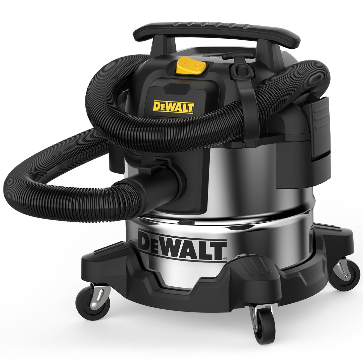 DeWalt Aspirapolvere per Solidi e Liquidi, Aspirapolvere Professionale in Acciaio Inossidabile, 25L,1050 W, DXV25S, Argento