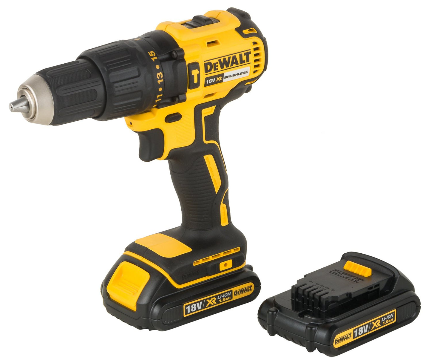 DEWALT DCD778S2T-QW Trapano Avvitatore, 2 velocità a Percussione, Motore Brushless con Doppia Batteria in Valigetta, 1.5 W, 18 V, 1/2_pollice