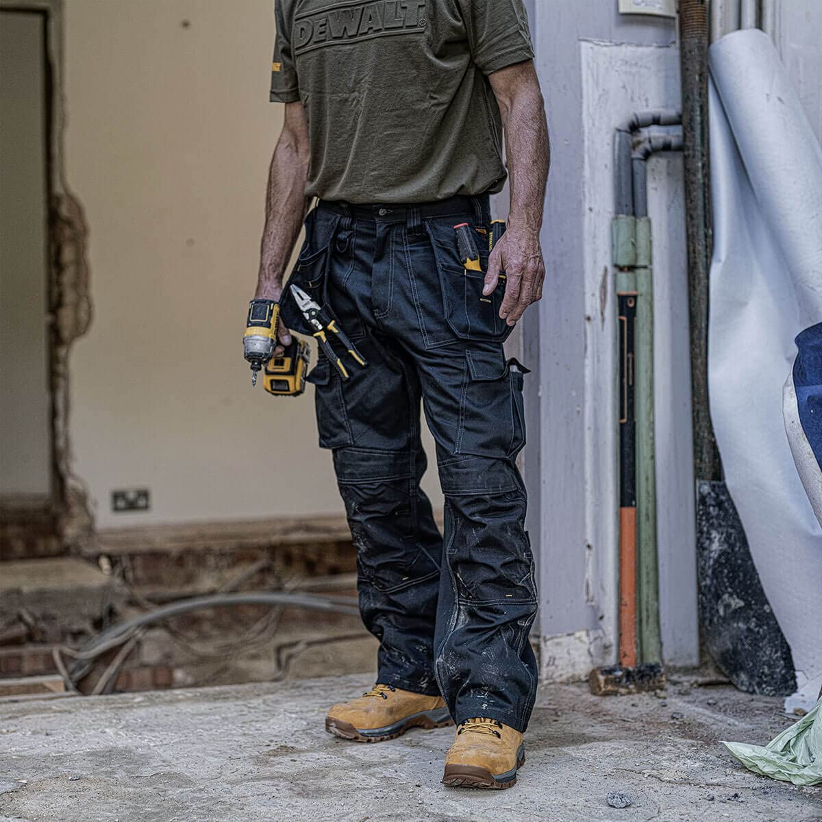 DeWalt - Pantaloni da lavoro da uomo, in tela, professionali, nero (nero), 40/33" (102/84 cm)