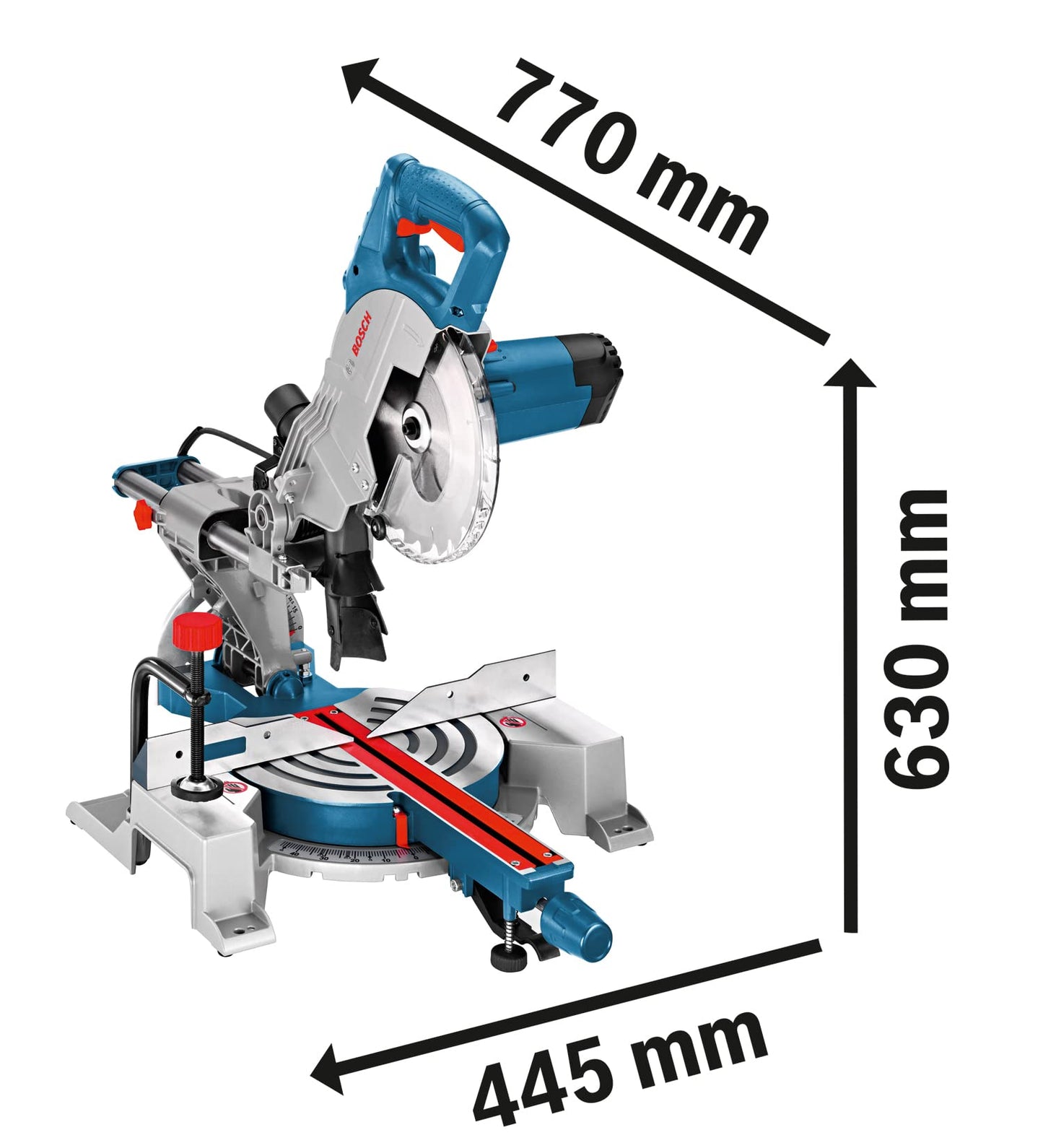 Bosch Professional Troncatrice Radiale GCM 80 SJ (1.400 Watt, Ø Lama: 216 mm, incl. 2x Lame circolari, Chiave a Brugola)