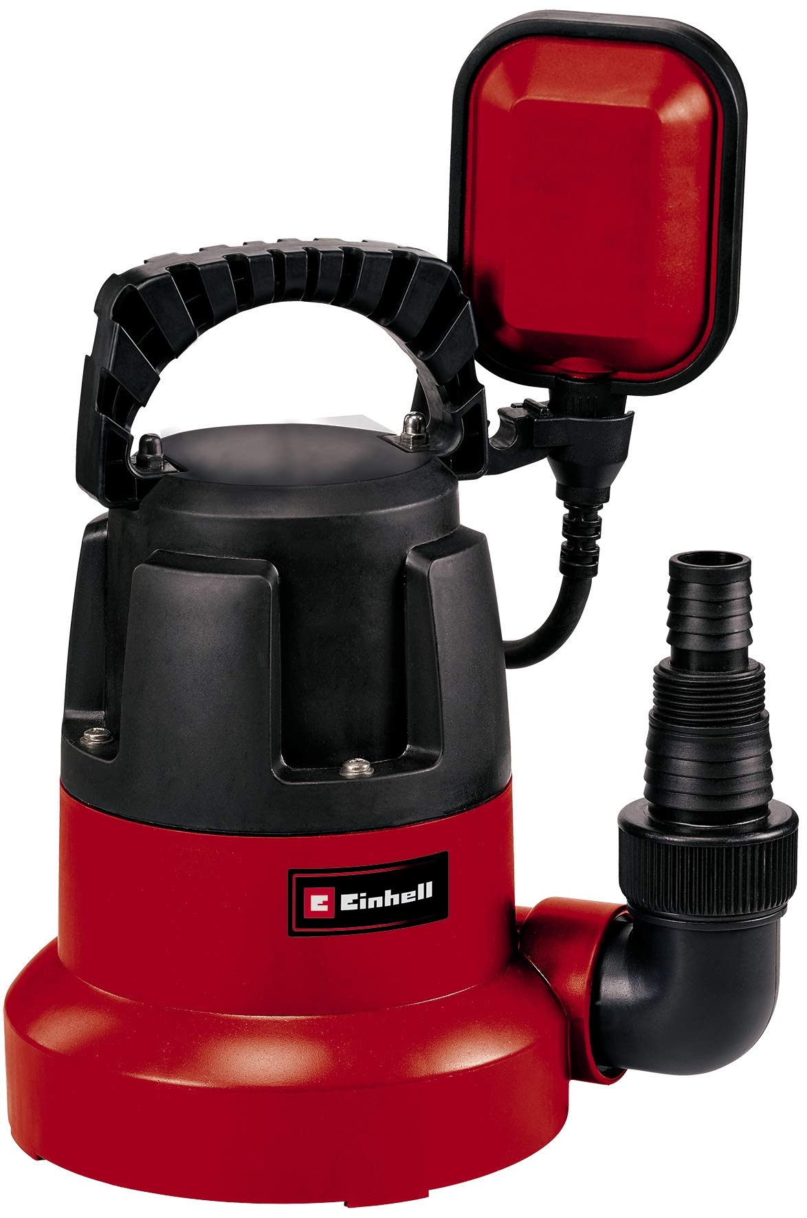 Einhell GC-SP 3580 LL Pompa immersione acque chiare fondo piatto (350 W, portata max 8000 L/h, prevalenza 7.5 m, immersione max 7m) & Kit accessori tubo di aspirazione nero 7 metri