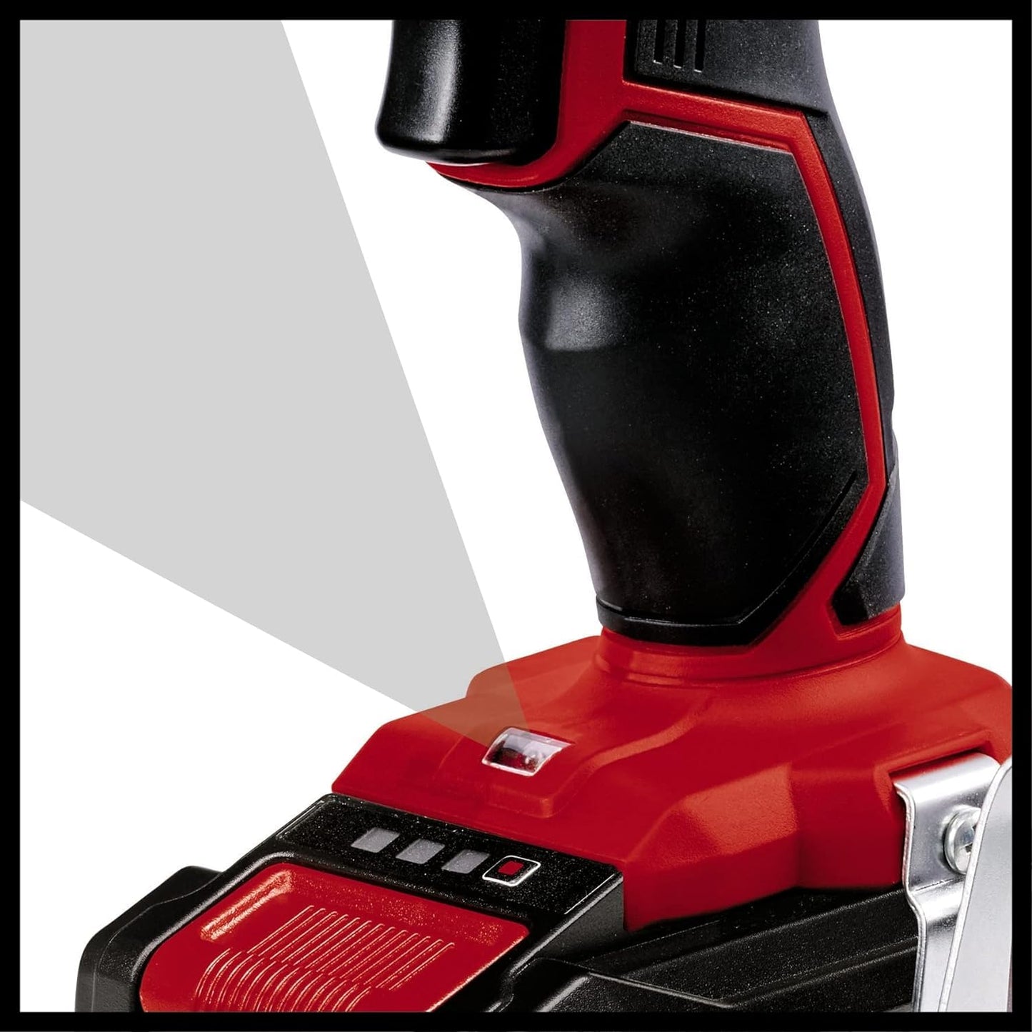 Einhell Trapano a percussione TE-CD 18/2 Li-i +22 (1x2,5Ah) (ioni di litio, 18 V, 44 Nm, trasmissione a 2 velocità, batteria da 2,5 Ah, caricatore rapido, scatola da 22 punte e valigetta)