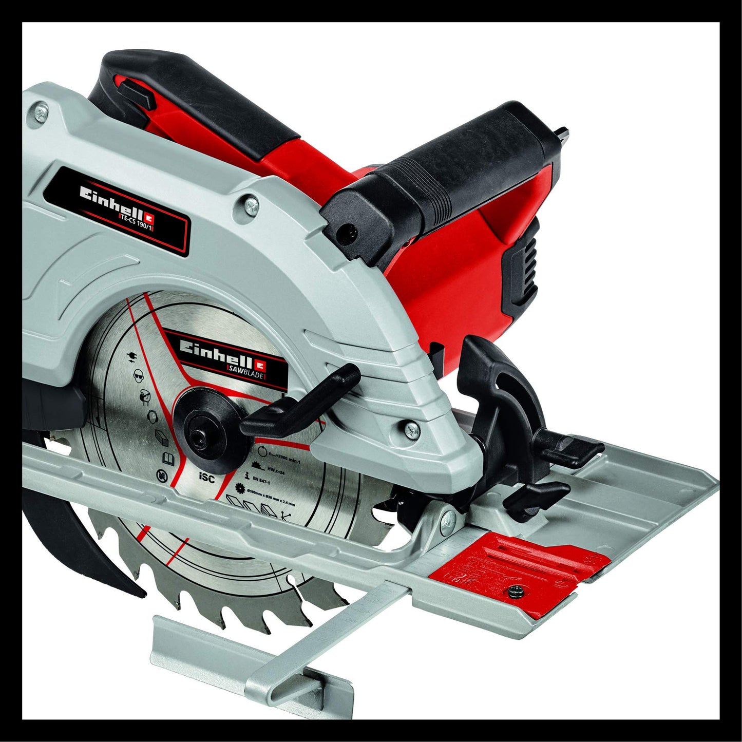 Einhell TE-CS 190/1 Sega circolare (tensione 230 V, 1500 W, giri al min. 5500, lama Ø190 x Ø30, taglio max 66 mm)