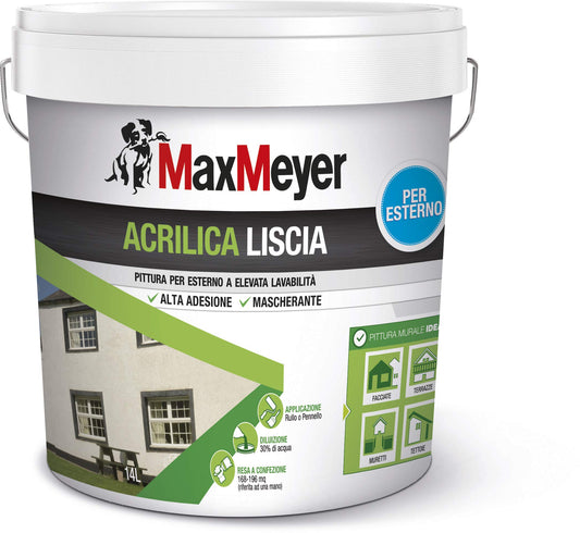 MaxMeyer Pittura per esterni Acrilica BIANCO 14 L