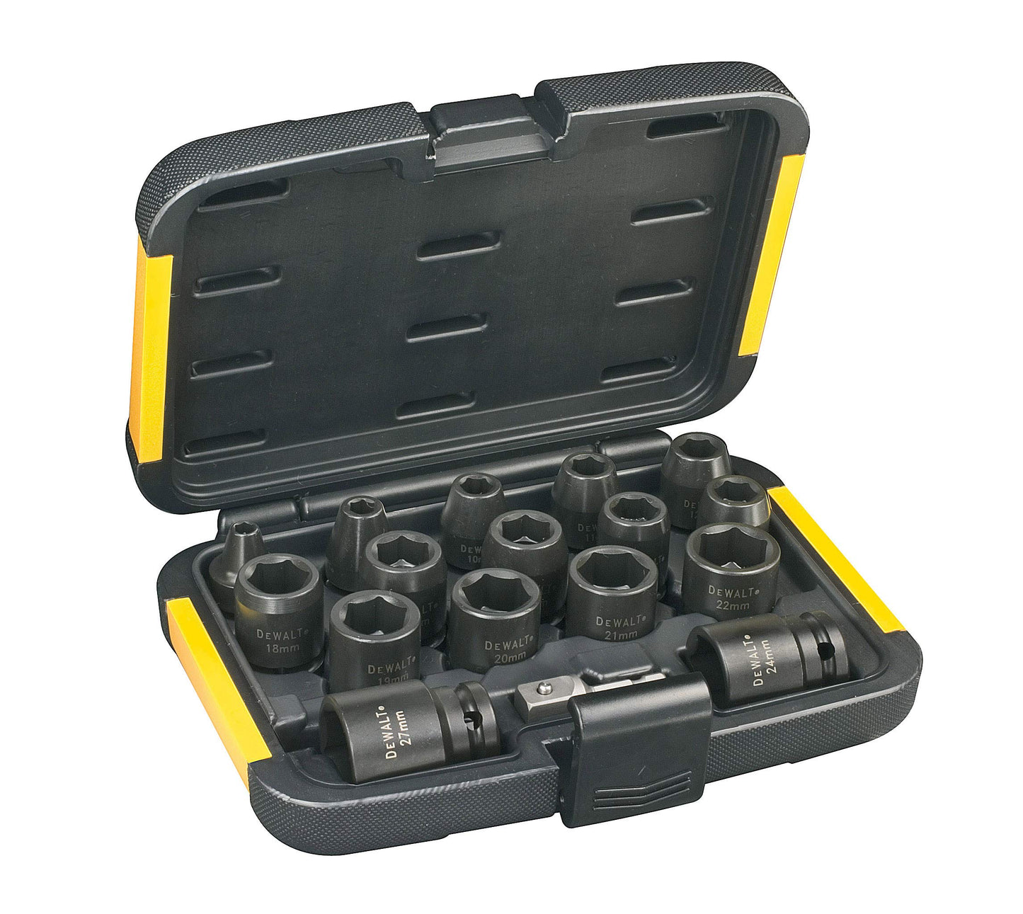 DEWALT SET DI BUSSOLE PER AVVITATORI A IMPULSI - attacco a 1/2" - Set 17 pezzi, DT7506-QZ