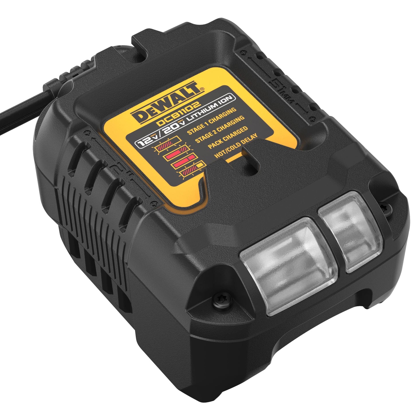 Dewalt Powerstack - Kit batteria da 18 Volt DCB1102E2 (1,7 Ah, innovativa tecnologia a celle Pouch, utilizzabile in tutte le macchine a batteria da 18 V XR, con indicatore di capacità tramite LED, con