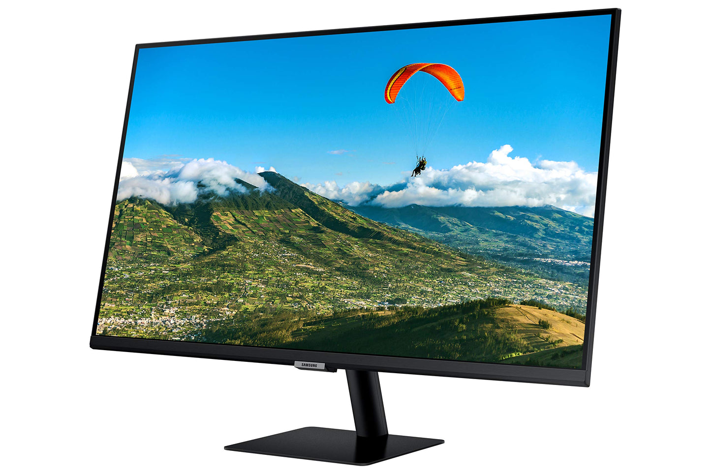 Samsung, Smart Monitor M5 S27AM500NR, Schermo 27'', 1920x1080 (Full HD), Piattaforma TV (Amazon Video, Netflix), Airplay, Mirroring, Office 365, Wireless Dex, Casse Integrate, WiFi, HDMI, Nero