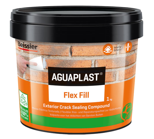 Aguaplast Dynamic Flex fill, stucco pronto all'uso per crepe dinamiche e cavillature. Finitura ruvida, 1kg