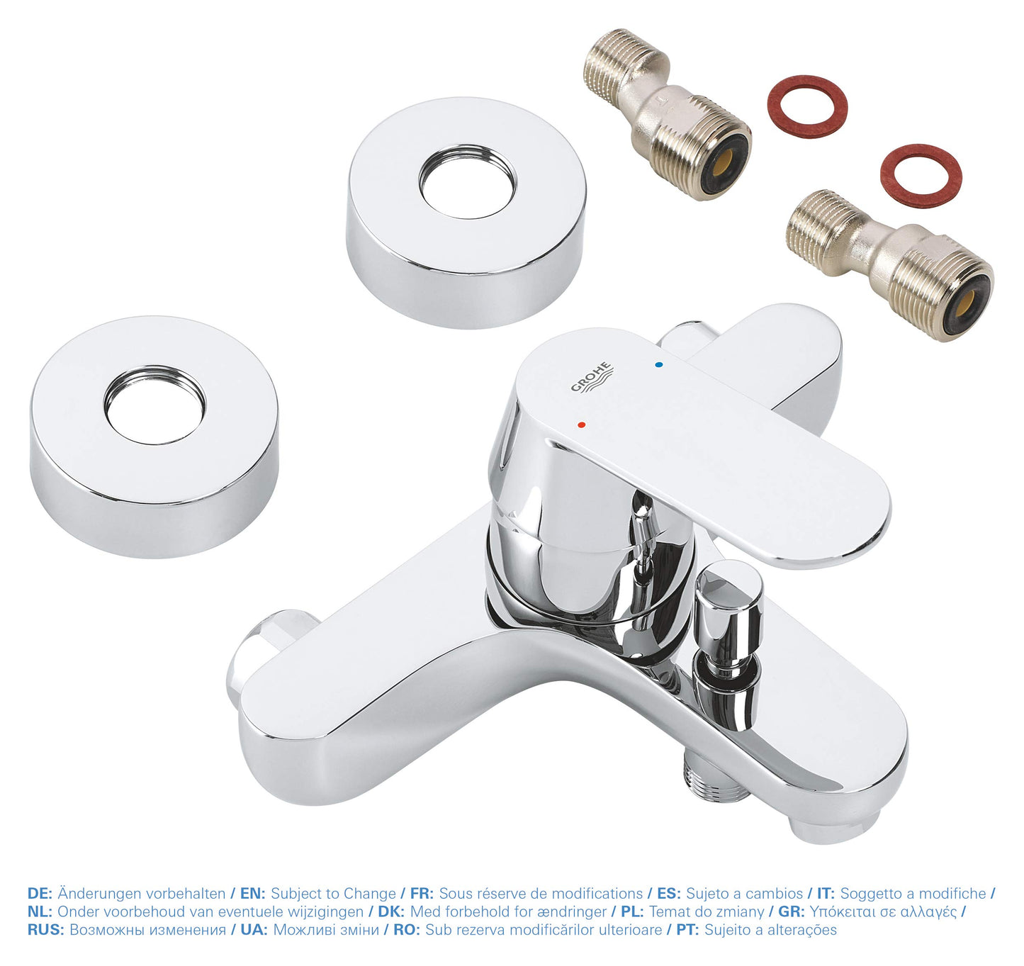 Grohe 32831000 Miscelatore Monocomando Vasca/Doccia senza Manopola Doccia, Cromo