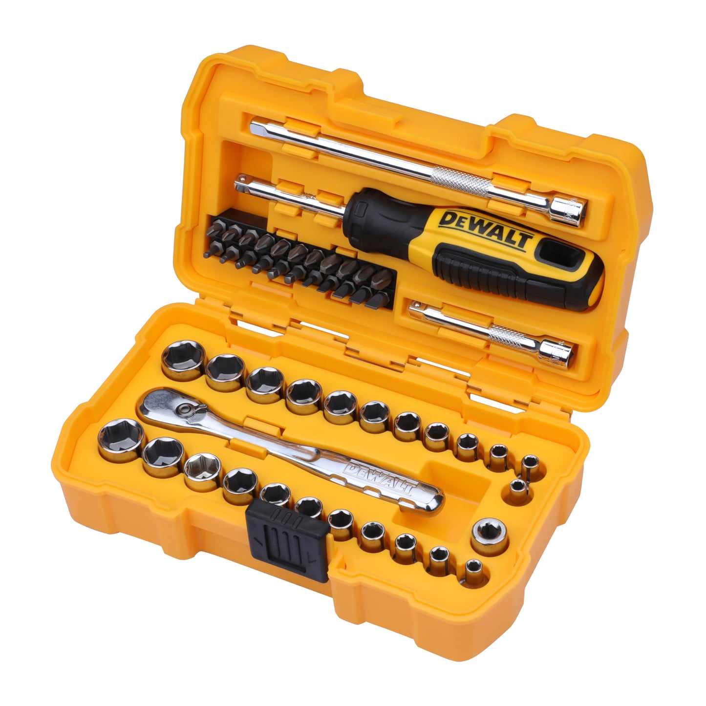 DeWalt CHIAVI BUSSOLA ESAGONALI 1/4" CON CRICCHETTO INSERTI DWMT81610 KIT 50 PZ