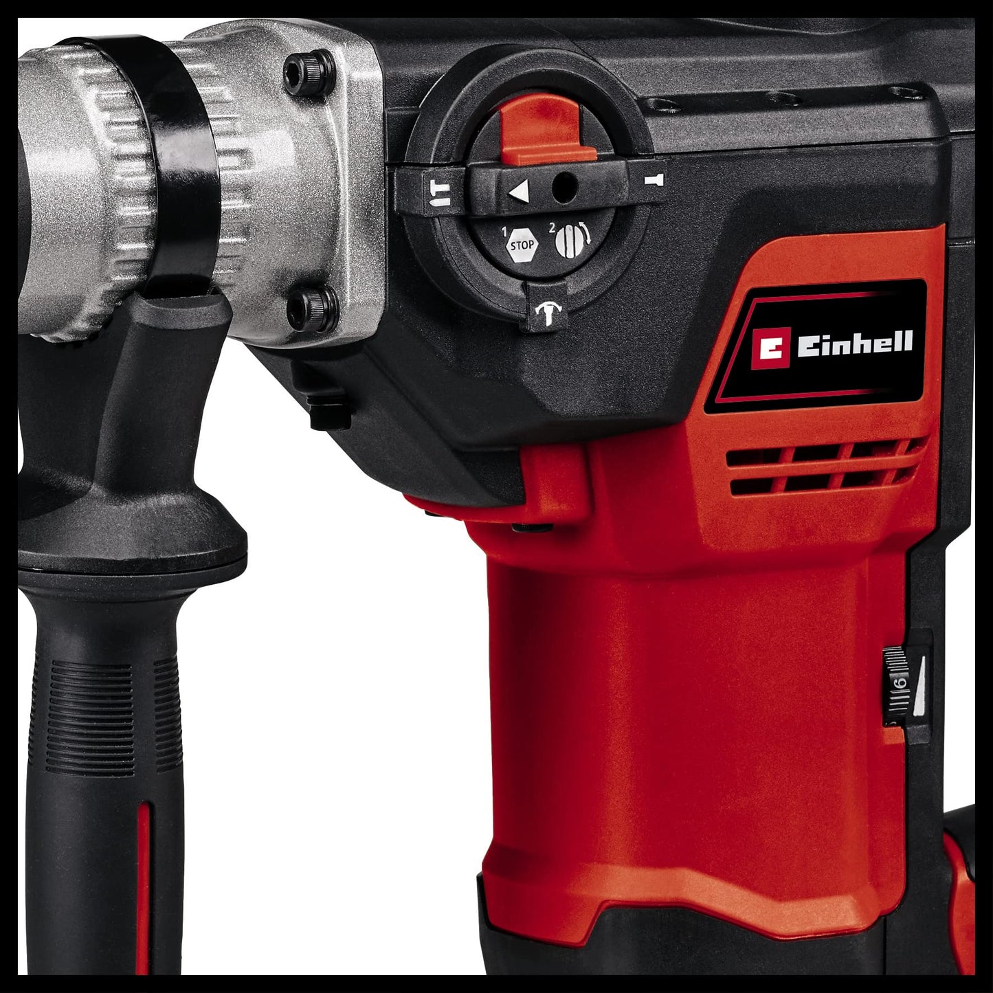 Einhell Tassellatore TE-RH 40 3F (1.050 W, percussione pneumatica, forza di percussione di 10 J, attacco SDS-Max, scalpello piatto e scalpello a punta inclusi)